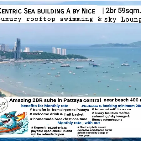 Family Suite 2Bedroom Central Pattaya Near Beach 450 M
